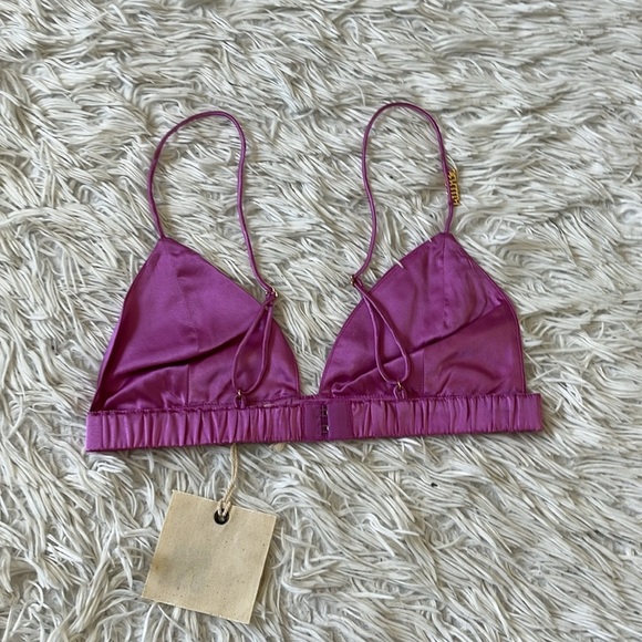 SER.O.YA DORAL SILK BRALETTE IN ROSE BUD SIZE XS - Picture 8 of 13